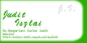 judit iszlai business card